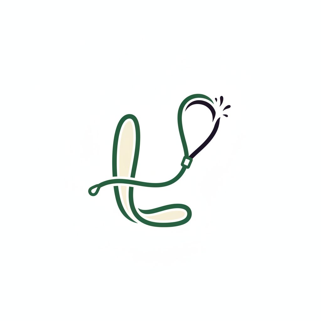 Le logo de Laisse Libre — un L en forme de laisse qui se détend